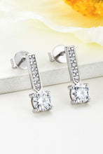 Load image into Gallery viewer, Moissanite and Zircon 925 Sterling Silver Drop Earrings Ti Amo I love you
