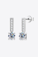 Load image into Gallery viewer, Moissanite and Zircon 925 Sterling Silver Drop Earrings Ti Amo I love you
