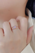 Load image into Gallery viewer, Moonstone Heart 925 Sterling Silver or Rose Gold Plated Ring - Sizes 6-9 Ti Amo I love you
