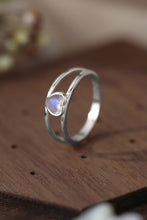 Load image into Gallery viewer, Moonstone Heart 925 Sterling Silver or Rose Gold Plated Ring - Sizes 6-9 Ti Amo I love you
