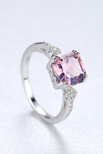 Load image into Gallery viewer, Morganite 925 Sterling Silver Ring - Sizes 6-9 Ti Amo I love you
