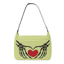 Load image into Gallery viewer, Ti Amo I love you - Exclusive Brand - Deco - Skeleton Heart Hands  -  Journey Computer Shoulder Bag
