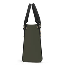 Load image into Gallery viewer, Ti Amo I love you - Exclusive Brand - Rifle Green - Luxury Womens PU Tote Bag - Black Straps
