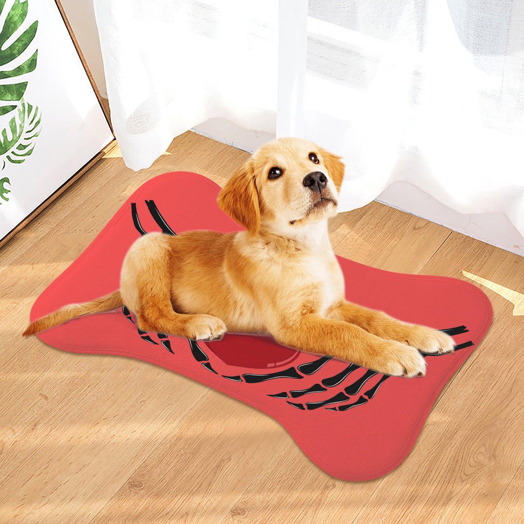 Ti Amo I love you - Exclusive Brand - Persimmon - Skeleton Hands with Heart  - Big Paws Pet Rug
