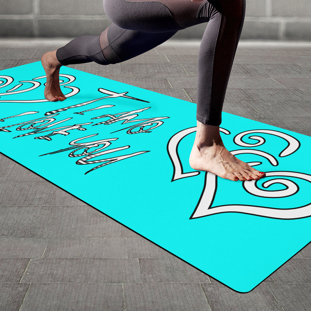 Ti Amo I love you - Exclusive Brand - Aqua / Cyan - Yoga Mat