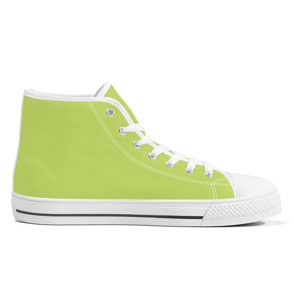 Ti Amo I love you - Exclusive Brand - Yellow Green - High-Top Canvas Shoes - White Soles