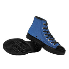 Load image into Gallery viewer, Ti Amo I love you - Exclusive Brand -  Forever in Blue Jeans - High Top Canvas Shoes - Black  Soles
