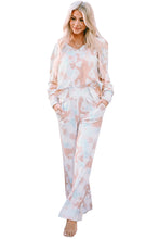 Load image into Gallery viewer, Multicolor Tie Dye Print V Neck High Waist Lounge Set - Sizes S-XL Ti Amo I love you
