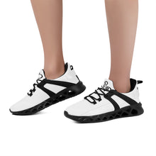 Load image into Gallery viewer, Ti Amo I love you - Exclusive Brand - White - Double Black Heart - New Elastic Sport Sneakers - Black Soles
