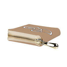 Load image into Gallery viewer, Ti Amo I love you - Exclusive Brand - Mongoose - Double White Heart - PU Leather- Zipper Card Holder
