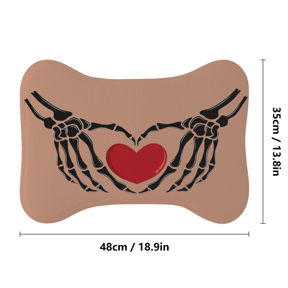 Ti Amo I love you - Exclusive Brand - Feldspar- Skeleton Hands with Heart  - Big Paws Pet Rug