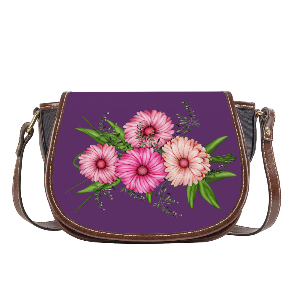 Ti Amo I love you - Exclusive Brand - Bossanova 2 - Pink Floral - Saddle Bag