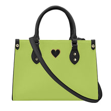 Load image into Gallery viewer, Ti Amo I love you - Exclusive Brand - Yellow Green - Luxury Womens PU Tote Bag - Black Straps
