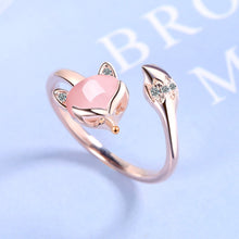 Load image into Gallery viewer, NEHZY 925 sterling silver - Womens - Flower / Fox -  Fashion Jewelry High Quality Crystal Zircon Agate Adjustable Ring Ti Amo I love you
