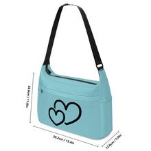 Load image into Gallery viewer, Ti Amo I love you - Exclusive Brand  - Monte Carlo - Double Black Heart - Journey Computer Shoulder Bag
