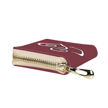 Load image into Gallery viewer, Ti Amo I love you - Exclusive Brand - Lotus - Double White Heart - PU Leather - Zipper Card Holder
