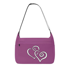 Load image into Gallery viewer, Ti Amo I love you - Exclusive Brand - Cannon Pink -  Double White Heart - Journey Computer Shoulder Bag
