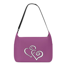 Load image into Gallery viewer, Ti Amo I love you - Exclusive Brand - Cannon Pink -  Double White Heart - Journey Computer Shoulder Bag
