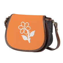 Load image into Gallery viewer, Ti Amo I love you - Exclusive Brand  - Coral - White Daisy -  Saddle Bag
