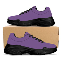 Load image into Gallery viewer, Ti Amo I love you - Exclusive Brand - Dusty Purple - Double Black Heart - Chunky Sneakers - Black Soles
