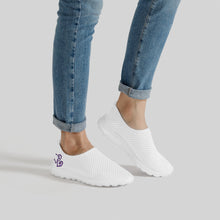 Load image into Gallery viewer, Ti Amo I love you - Exclusive Brand  - White - Double Purple Heart - Women&#39;s Mesh Running Shoes
