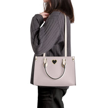 Load image into Gallery viewer, Ti Amo I love you - Exclusive Brand - Oyster Pink - Luxury Womens PU Tote Bag - Cream Straps
