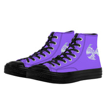 Load image into Gallery viewer, Ti Amo I love you - Exclusive Brand - Heliotrope 3 - Angry Fish - High Top Canvas Shoes - Black  Soles
