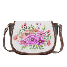 Load image into Gallery viewer, Ti Amo I love you - Exclusive Brand - Concrete - Pink Floral -  Saddle Bag
