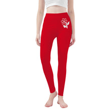 Load image into Gallery viewer, Ti Amo I love you - Exclusive Brand - Lava -  White Daisy -  Yoga Leggings - Sizes XS-3XL
