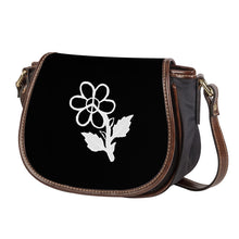 Load image into Gallery viewer, Ti Amo I love you - Exclusive Brand  - Black - White Daisy - Saddle Bag
