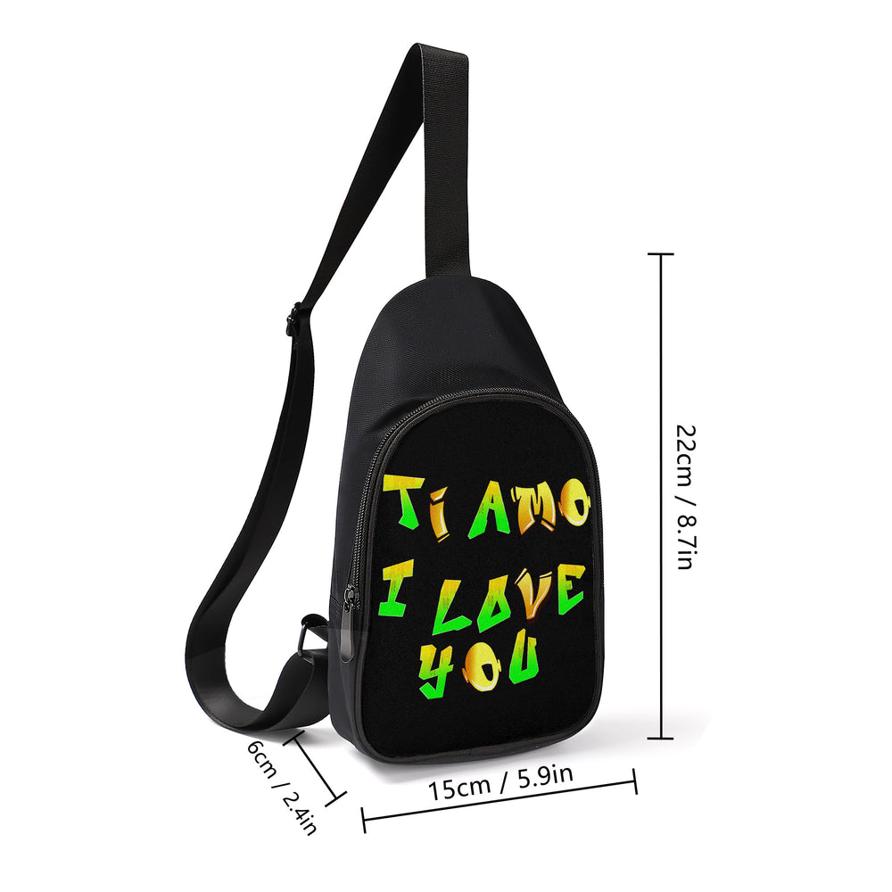 Ti Amo I love you -  Exclusive Brand  - Hip Hop Lettering - Chest Bag