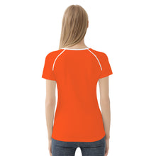 Load image into Gallery viewer, Ti Amo I love you - Exclusive Brand  - Orange - White Daisy - Women&#39;s T shirt
