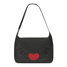 Load image into Gallery viewer, Ti Amo I love you - Exclusive Brand - Tuatara - Skeleton Heart Hands  -  Journey Computer Shoulder Bag
