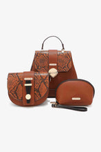 Load image into Gallery viewer, Nicole Lee USA Python 3-Piece Bag Set Ti Amo I love you
