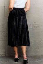 Load image into Gallery viewer, Ninexis Accordion Pleated Flowy Midi Skirt Ti Amo I love you
