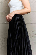 Load image into Gallery viewer, Ninexis Accordion Pleated Flowy Midi Skirt Ti Amo I love you
