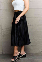 Load image into Gallery viewer, Ninexis Accordion Pleated Flowy Midi Skirt Ti Amo I love you
