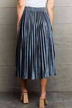 Load image into Gallery viewer, Ninexis Accordion Pleated Flowy Midi Skirt Ti Amo I love you
