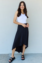 Load image into Gallery viewer, Ninexis First Choice High Waisted Flare Maxi Skirt in Black Ti Amo I love you
