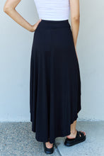 Load image into Gallery viewer, Ninexis First Choice High Waisted Flare Maxi Skirt in Black Ti Amo I love you
