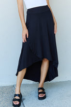 Load image into Gallery viewer, Ninexis First Choice High Waisted Flare Maxi Skirt in Black Ti Amo I love you
