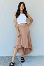 Load image into Gallery viewer, Ninexis First Choice High Waisted Flare Maxi Skirt in Camel Ti Amo I love you
