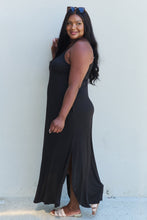 Load image into Gallery viewer, Ninexis Good Energy Full Size Cami Side Slit Maxi Dress in Black - Sizes S-3XL Ti Amo I love you
