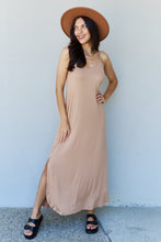 Load image into Gallery viewer, Ninexis Good Energy Full Size Cami Side Slit Maxi Dress in Camel - Sizes S-3XL Ti Amo I love you
