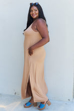 Load image into Gallery viewer, Ninexis Good Energy Full Size Cami Side Slit Maxi Dress in Camel - Sizes S-3XL Ti Amo I love you
