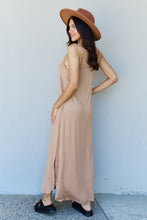 Load image into Gallery viewer, Ninexis Good Energy Full Size Cami Side Slit Maxi Dress in Camel - Sizes S-3XL Ti Amo I love you
