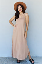 Load image into Gallery viewer, Ninexis Good Energy Full Size Cami Side Slit Maxi Dress in Camel - Sizes S-3XL Ti Amo I love you
