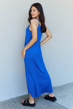 Load image into Gallery viewer, Ninexis Good Energy Full Size Cami Side Slit Maxi Dress in Royal Blue - Sizes S-3XL Ti Amo I love you
