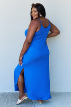 Load image into Gallery viewer, Ninexis Good Energy Full Size Cami Side Slit Maxi Dress in Royal Blue - Sizes S-3XL Ti Amo I love you
