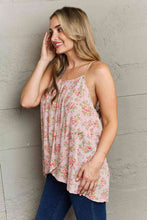 Load image into Gallery viewer, Ninexis Hang Loose Tulip Hem Cami Top in Mauve Floral Ti Amo I love you
